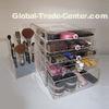 119 Inch Acrylic Makeup Display Stand Clear Beauty Cosmetic Component Organizer With Drawer