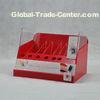 Red Plastic Acrylic Nail Polish Display Stand With More Compartments