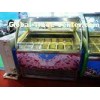 Portable Ice Cream Cooler With Curved Glass , -18 Degree Display Freezer 10 Pans