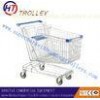 180L Asia Type Metal Shopping Trolley With Four Wheels For The Supermarket