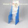 OEM Clear Plasitc Acrylic Brochure Holders Floor Display Stands Trapezoid
