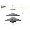 Triangle Natural Slate 3 Tiered Cake Stand , Stainless Steel 6mm Thickness