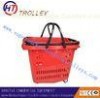 58L Plastic Shopping Basket With Wheels For deparment store 560*420*445mm