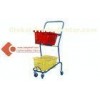 Zinc / Powder Coated Hand Double Basket Shopping Cart IOS CE SGS