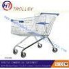 150L European Style 4 wheel Steel Metal Shopping Trolley Zinc Plated