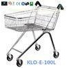 Zinc Plated Low Carbon Steel UK Shopping Cart 100L European Style