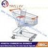 Unfolded Grocery Store Steel Shopping Carts Trolley With Four Wheels