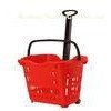 Green Supermarket 2 Wheeled Shopping Trolley Grocery Store Cart Customized