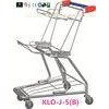 Two - Layer Zinc Plating Supermarket Shopping Basket Trolley For Grocery Store