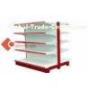 retail metal double Gondola Shelving 0.7 - 1.5mm Thickness