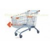 180L Wire Metal Hand European Shopping Trolley 4 Wheel Shopping Cart With Baby Seat