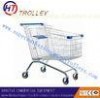 Large Unfolded Grocery Store Shopping Carts With Wheels Zinc Plated