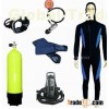 Water diving complete diving apparatus and suits