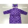 Purple Cute Thick Winter Girls Hooded Bathrobes Sleepwear For Children / Kids