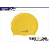 Custom made girls yellow, pink ,red color silicone swim cap for protect long hair