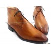 CIEB43 - Free Express Shipping Bespoke Handmade pure genuine calf leather Men's Casual Ankle Boo