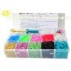 Multi Color Rainbow Loom Rubber Band  refill With Plastic Container