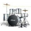 Silver 5 Piece Acoustic Adult Drum Set With Cymbal / Throne A525PZ-802