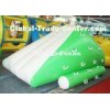Inflatable Mini Iceberg For Water Parks With Slide Green And White