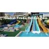 Straight Body High Speed Fiberglass Water Slides for Kids play park