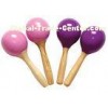 Purple Wood Toy Musical Instruments Small Orff Instruments Wooden maracas