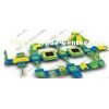 Fire - Resistant Backyard Inflatable Water Park Used Water Park Slides