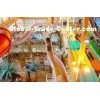 Red / Green Water Park Resort Fiberglass Water Slides , Customized