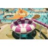 Super Bowl Fiberglass big Space Bowl water Slide for Kids Aqua Fun theme water equipment