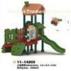 Outdoor Playground Facility Kids / Children Outdoor Plastic Playground Slide Equipment 6.9*3.6*3.5m