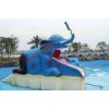 Outdoor Family Entertainment Small Elephant Slide, Fiberglass Water Pool Slides For Kids