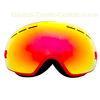 Brown Revo Red Lens Snow Boarding Goggles Anti Scratch for Adults
