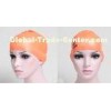 Light Weight Orange University Silicone Swim Caps For Large Heads / Dreadlocks