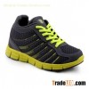GOG1207-Dark Grey and Neon Green trendy sporty sneaker that make you taller height increase elevator