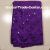 Purple Embroidered Net Lace