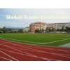 25mm Red Artificial Grass Sports Turf Yarn, 9000 Dtex 100% PE Durable Synthetic Grass