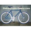 700C Blue Fixed Gear Bikes Single Speed Fixies With Anodized Polished