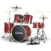 Celluloid 5 Piece Golden Acoustic Drum Set For Beginners / Professinals