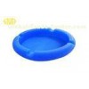 Small Blue round Silicone Gifts cigarette extinguisher Ashtray For Family