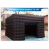 5m Black Outdoor Exhibition Booth the Big Cube Inflatable Venue for Advertisement
