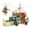 Toddlers Anti-static Timber Wooden Train Playground Equipment Designs