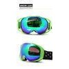 Brown Revo Green Lens Anti Fog Snow Goggles For Men , CE / FDA Certificate