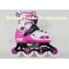 Pink Girls Inline Roller Skates CNC Aluminum Chassis Breathable Mesh Uppers Rollerblades