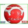 Custom Printed Machine Stitched Soccer Ball Regulation Size , Red