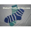 Ladies Colorful Stripes Cotton Short Socks with 90% Bilateral Cashmere for Winter