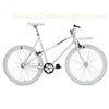 White Steel Frame Mens City Bike Custom Fixed Gear Bike With 700C Straight Fork