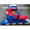 Plastic Frame Adjustable Roller Skate Shoes / Inline Speed Skating Equipment Multi Color