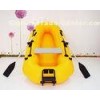 Yellow PVC Inflatable Fishing Boats with paddles , fishing holder motor and seatting board