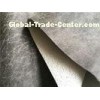 Genuine Leather Upholstery Fabric Dark Grey Surface / White Backing Leather