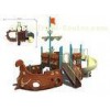 Toddlers Outside Wood Train Playground Equipment for Garden