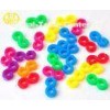 Eco - friendly Rainbow Loom Rubber Band , Colorful loom band clips